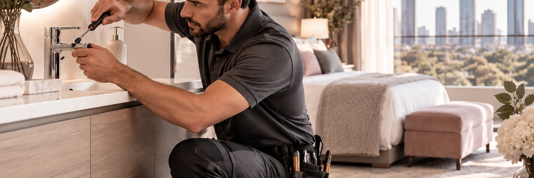 Maintenance in a serviced accommodation setting